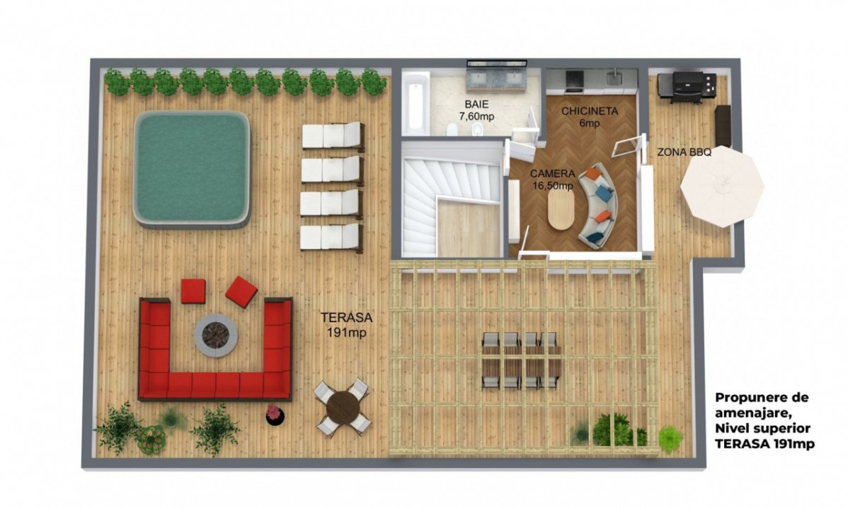Privind in zare peste Padure deasupra tuturor - Penthouse unic cu terasa 191 mp!