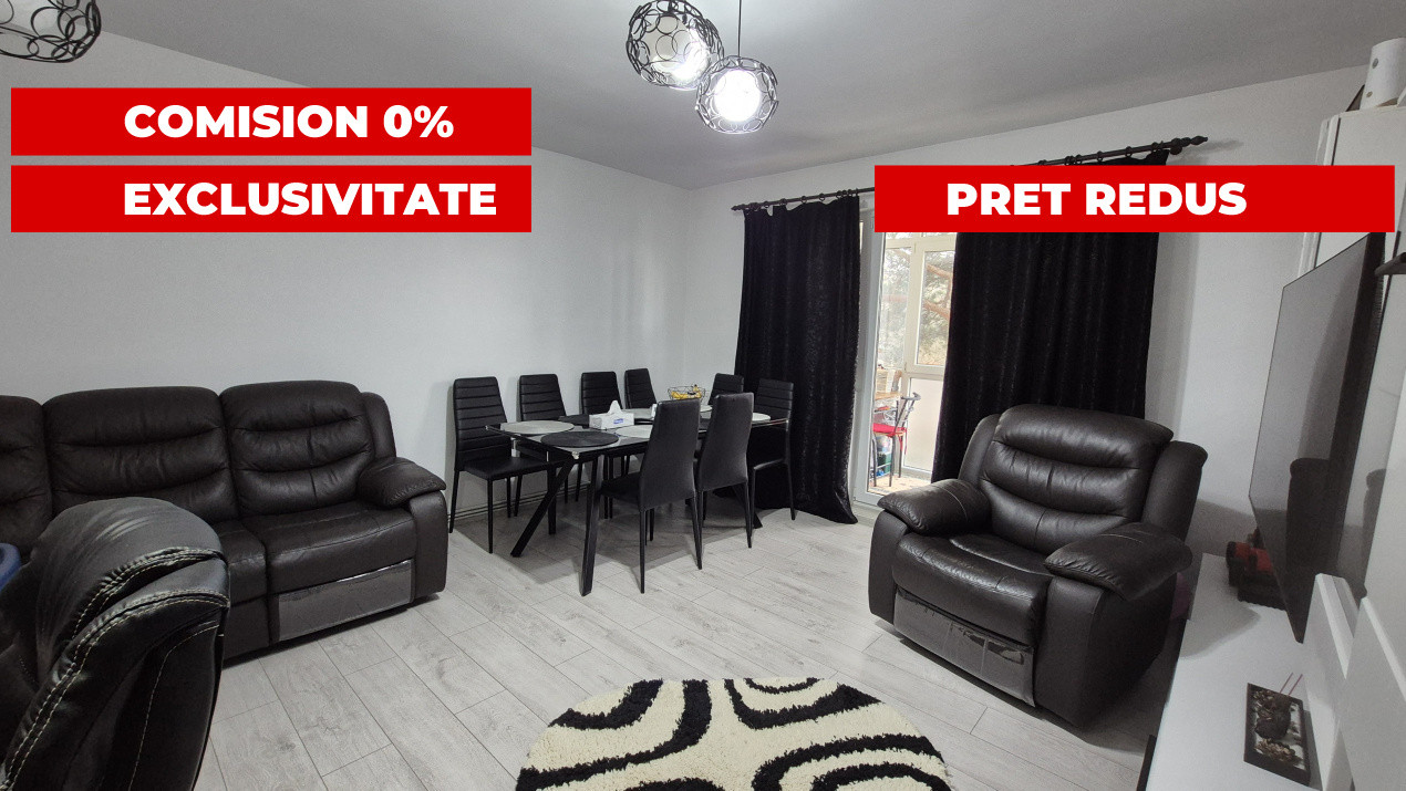 Apartament 3 camere Gavana | decomandat | Etaj 2/4 | Mobilat și utilat complet