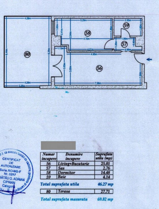 Vanzare 2 Camere cu Terasa 28mp | 74mp total | Bloc 2016 | centrala