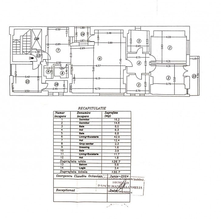 Apartament 4 camere Aviatorilor | Imobil 2024 | Loc de parcare