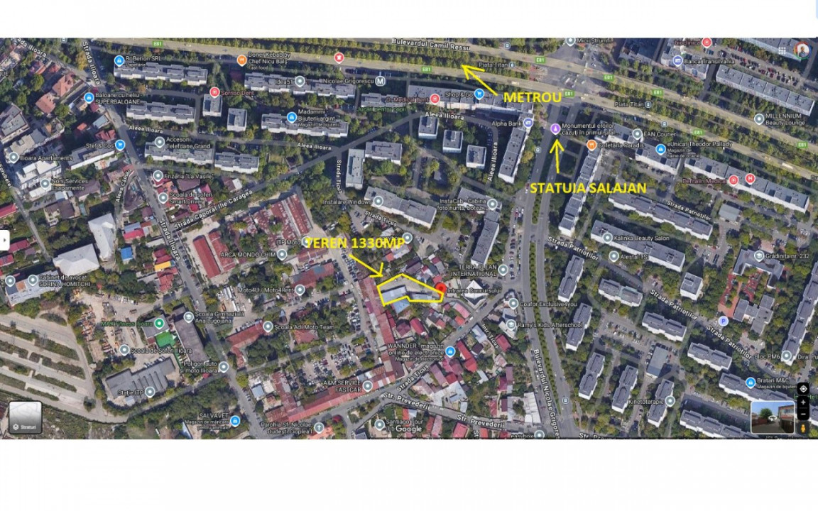 Teren 1330mp Grigorescu metrou Dristor Salajan