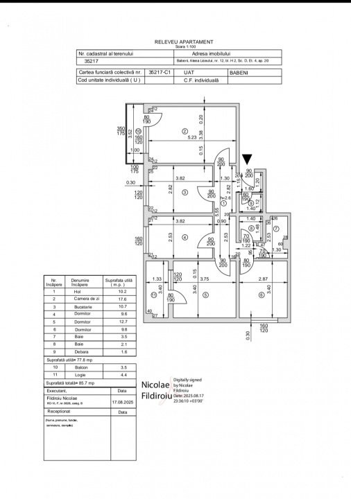De vânzare –apartament situat în Băbeni, județul Vâlcea 