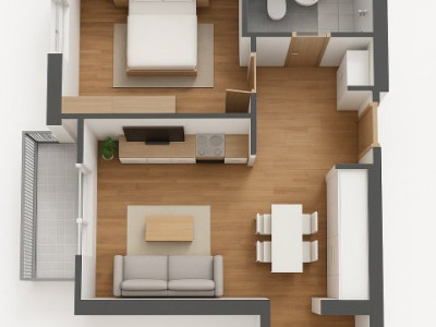 Apartament cu 2 camere sos Alexandriei - Leroy Merlin