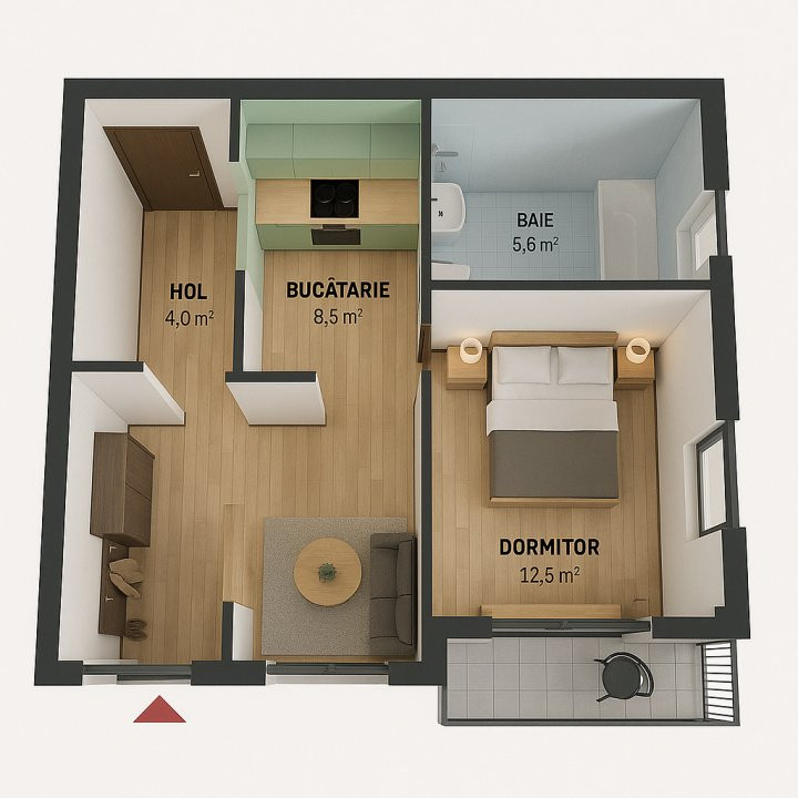 Apartament cu 2 camere sos Alexandriei - Leroy Merlin