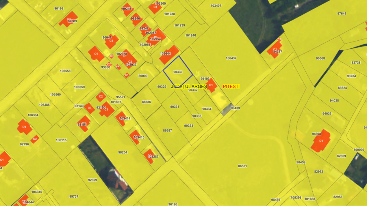 Teren intravilan 469 mp de vânzare – Pitești, zona Tancodrom