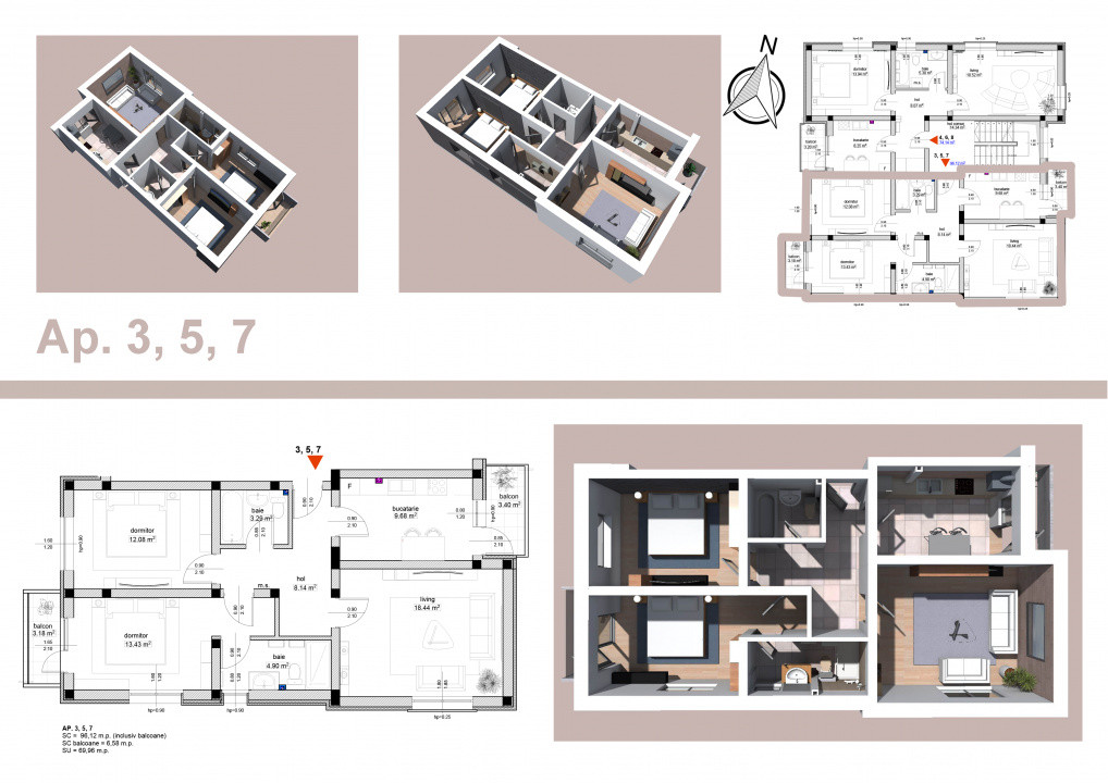 Apartament 3 camere in Trivale | Bloc Nou | Decomandat