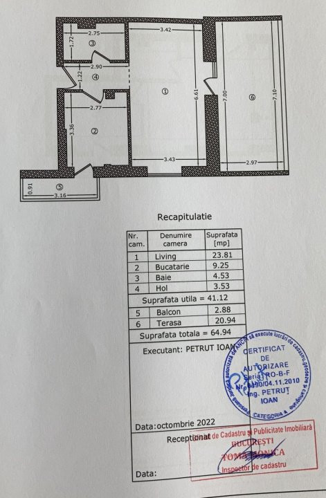 STUDIO DUBLU COCHET 65 mp, PRIMA INCHIRIERE