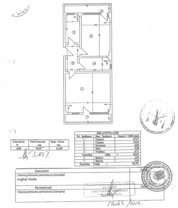 Apartament cu 2 camere de vanzare in zona Lujerului