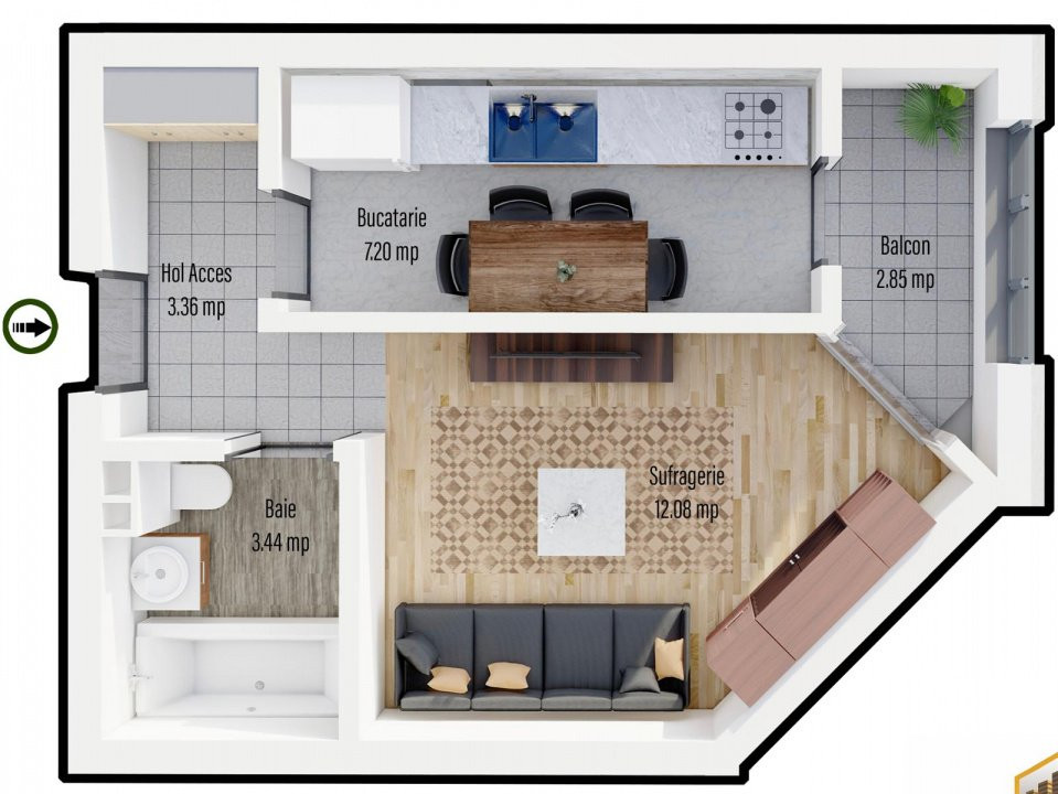 Garsoniera Militari Residence martie 2026