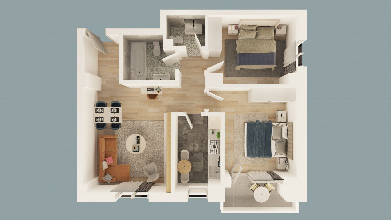 Apartament 3 camere in Mioveni | Bloc Nou | Comision 0%