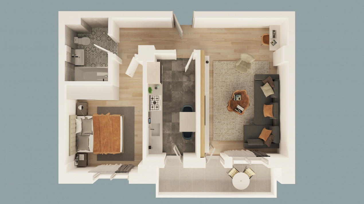 Apartament 2 camere in Mioveni | Bloc Nou | Comision 0%