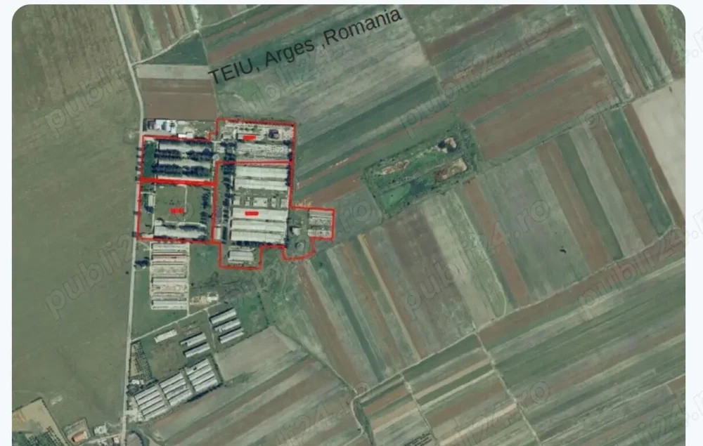 Teren industrial intravilan – 12 ha – toate utilitățile – Teiu, Argeș