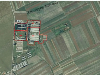 Teren industrial intravilan – 12 ha – toate utilitățile – Teiu, Argeș
