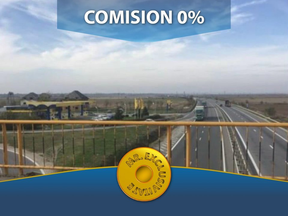 Teren 27.445 mp cu deschidere 44.60 ml in Autostrada A1 Pitesti-Bucuresti 