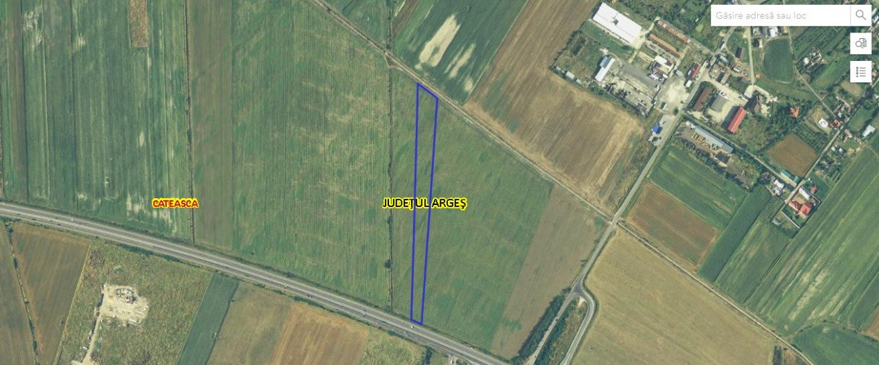 Teren 27.445 mp cu deschidere 44.60 ml in Autostrada A1 Pitesti-Bucuresti 