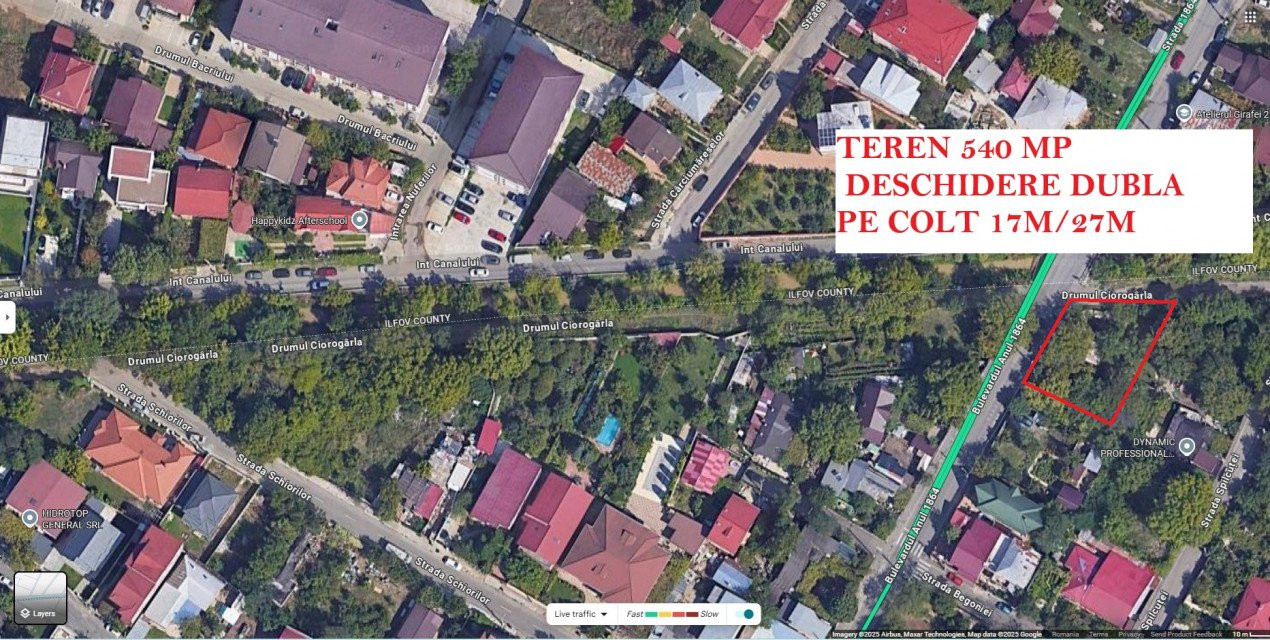 VANZARE TEREN INTRAVILAN DE 540 mp SITUAT IN  MILITARI, BD. ANUL 1864 