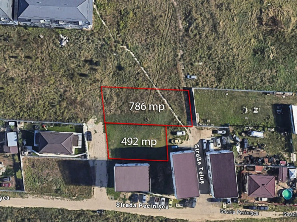 Teiuș, Rahova - teren intravilan de vânzare, 786mp