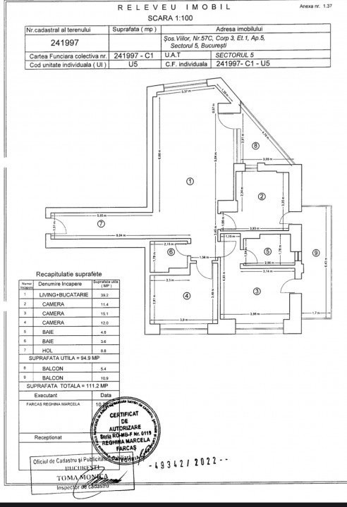 Parcul Carol 4 camere decomandat incalzire pardoseala
